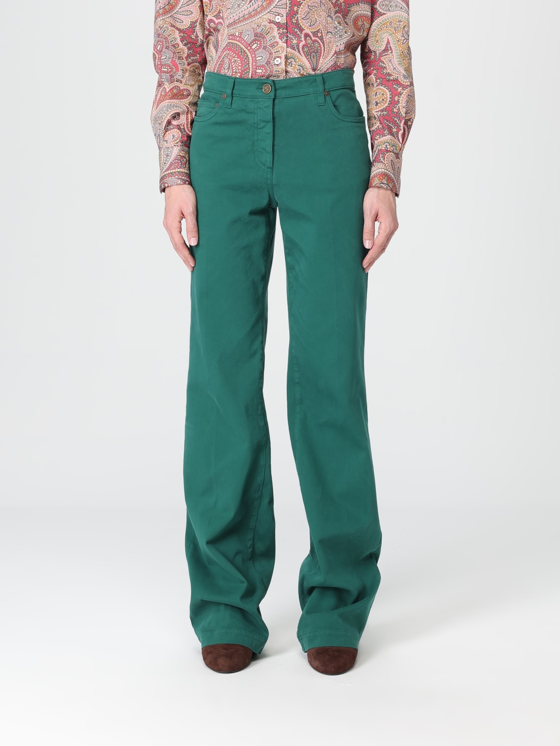 ETRO PANTS: Pants woman Etro, Green - Img 1