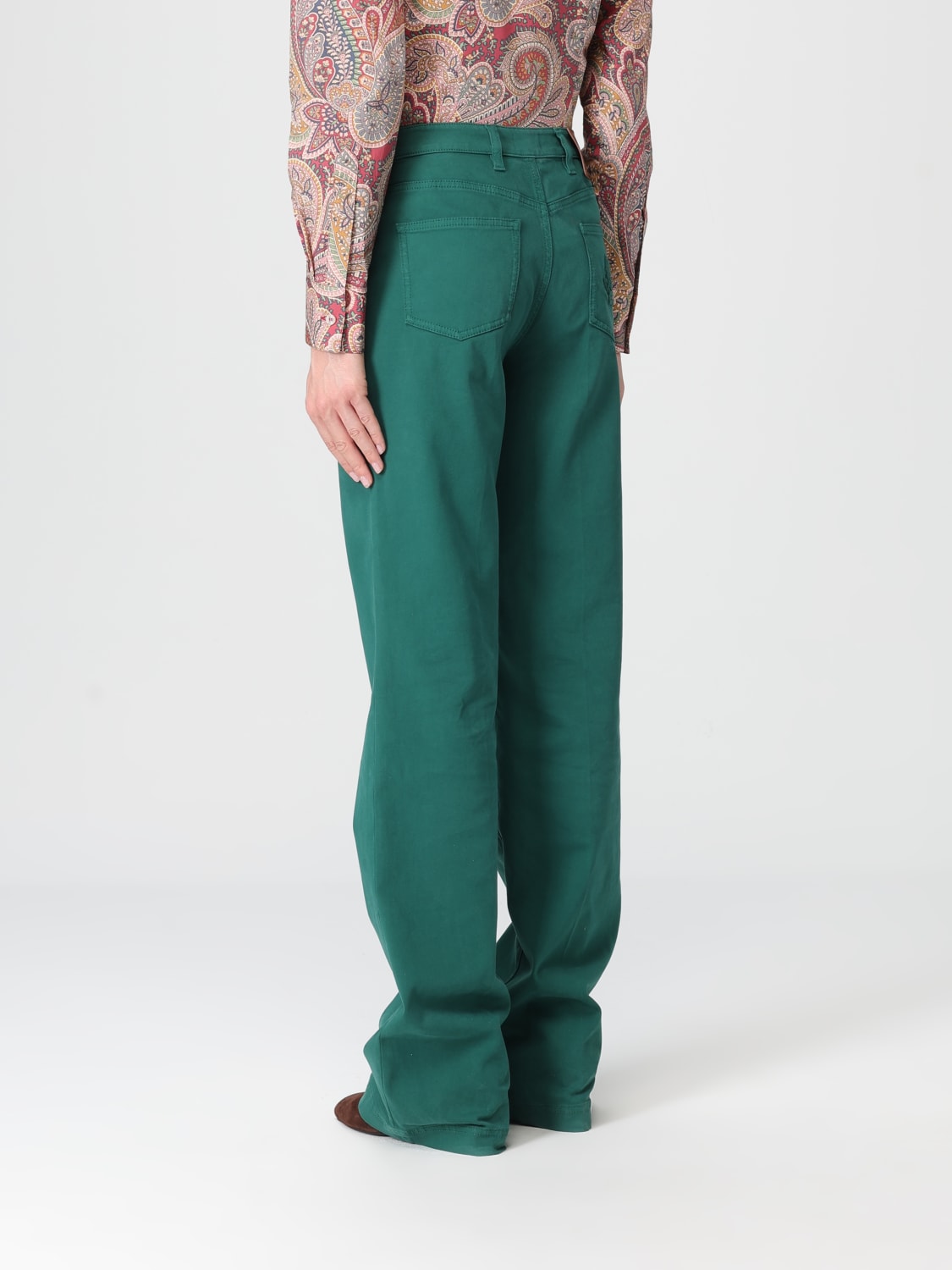 ETRO PANTS: Pants woman Etro, Green - Img 3