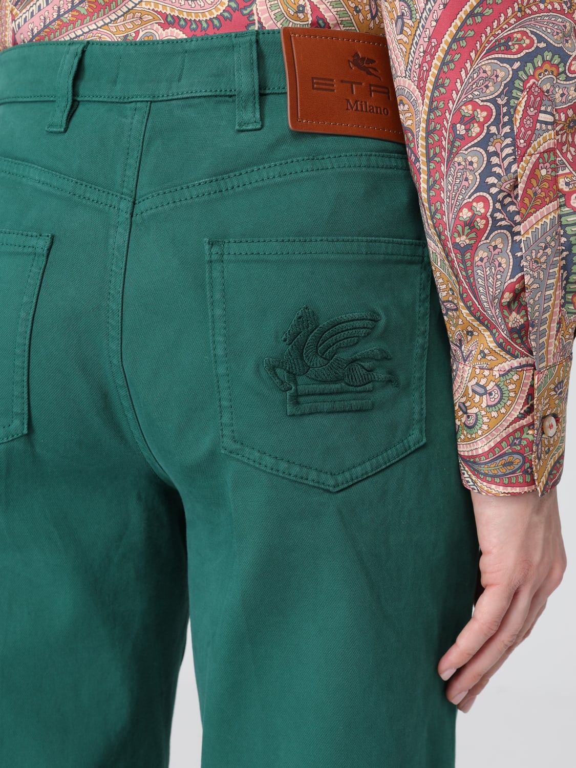 ETRO PANTS: Pants woman Etro, Green - Img 5