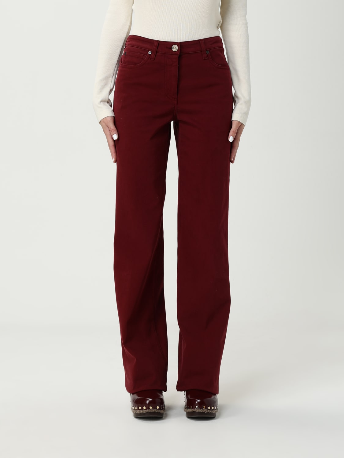ETRO PANTS: Pants woman Etro, Burgundy - Img 1