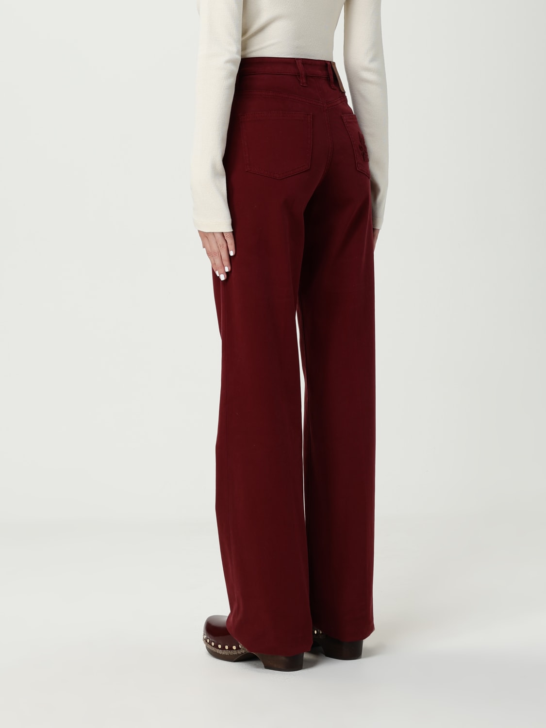 ETRO PANTS: Pants woman Etro, Burgundy - Img 2