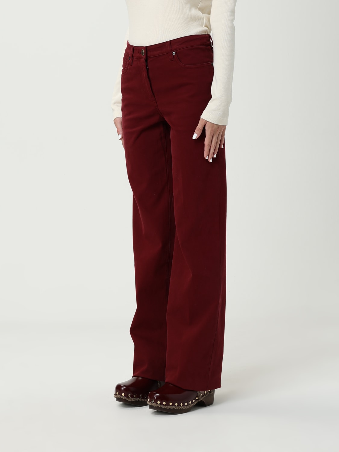 ETRO PANTS: Pants woman Etro, Burgundy - Img 3