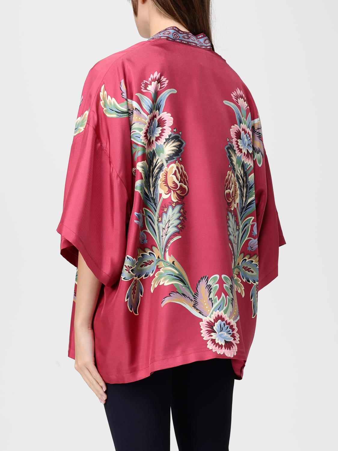 ETRO JACKET: Blazer woman Etro, Burgundy - Img 3