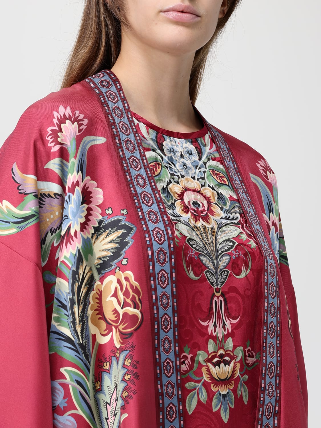 ETRO JACKET: Blazer woman Etro, Burgundy - Img 5