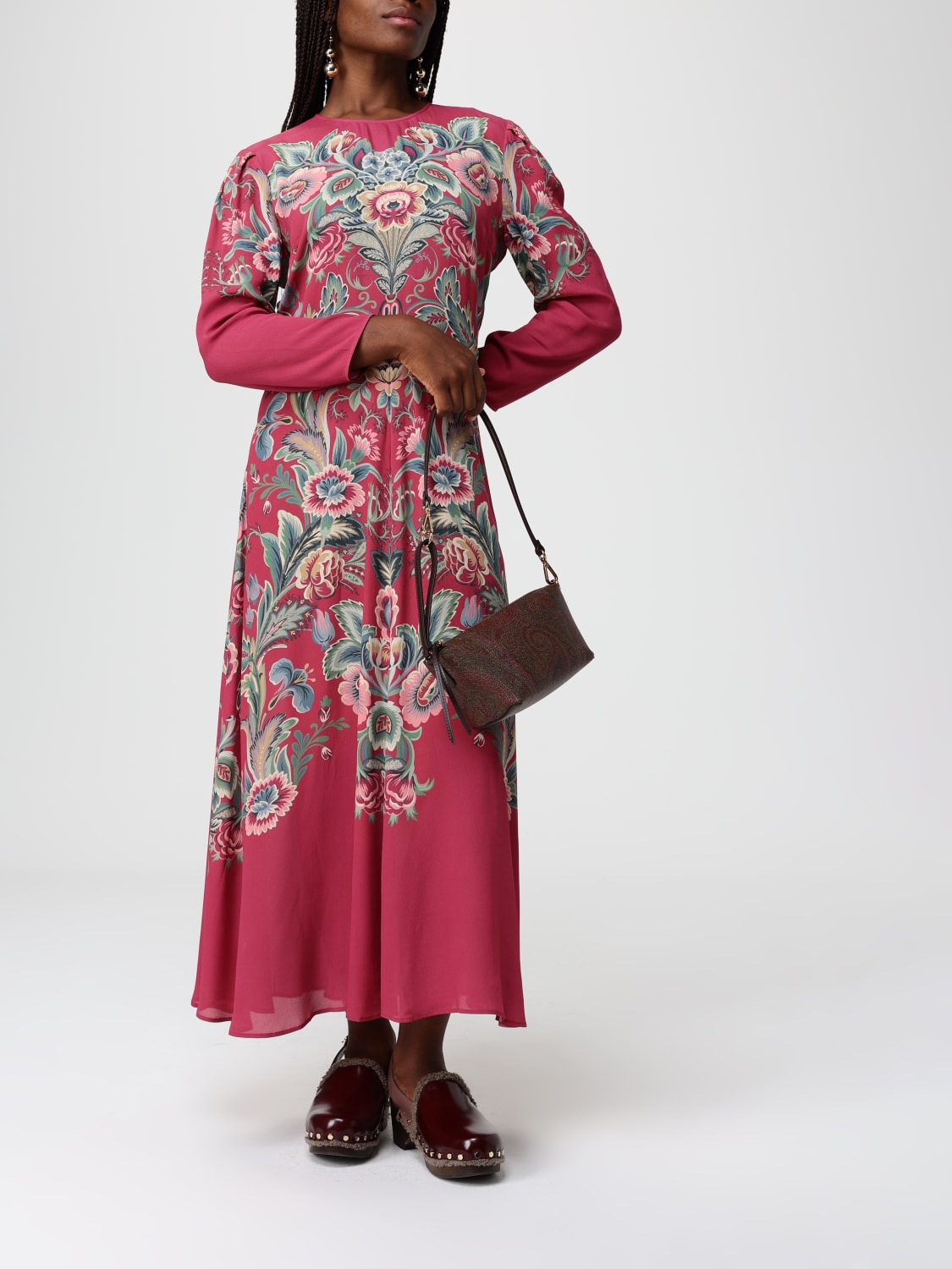 ETRO DRESS: Dress woman Etro, Burgundy - Img 2