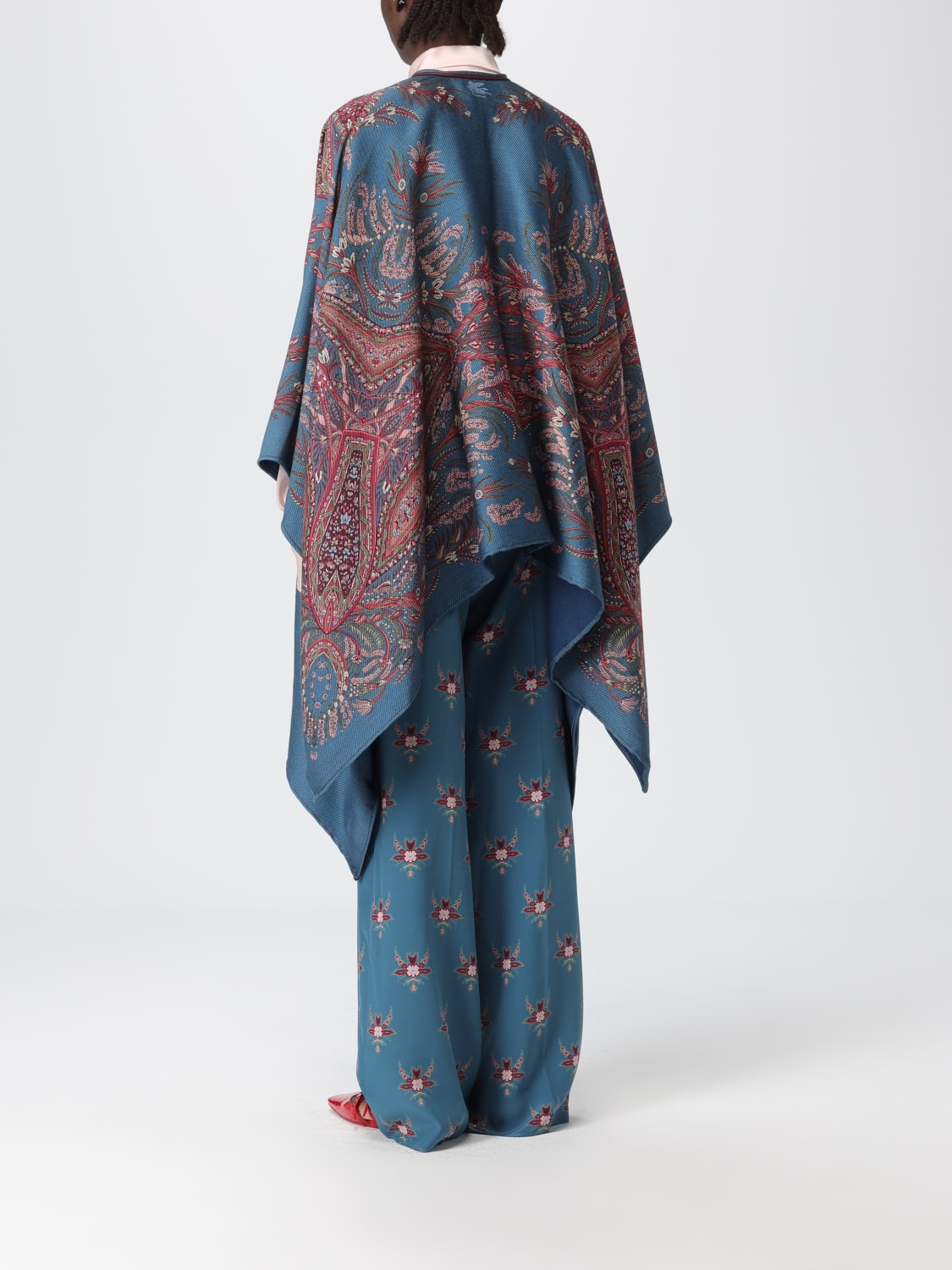 ETRO COAT: Cape woman Etro, Gnawed Blue - Img 3