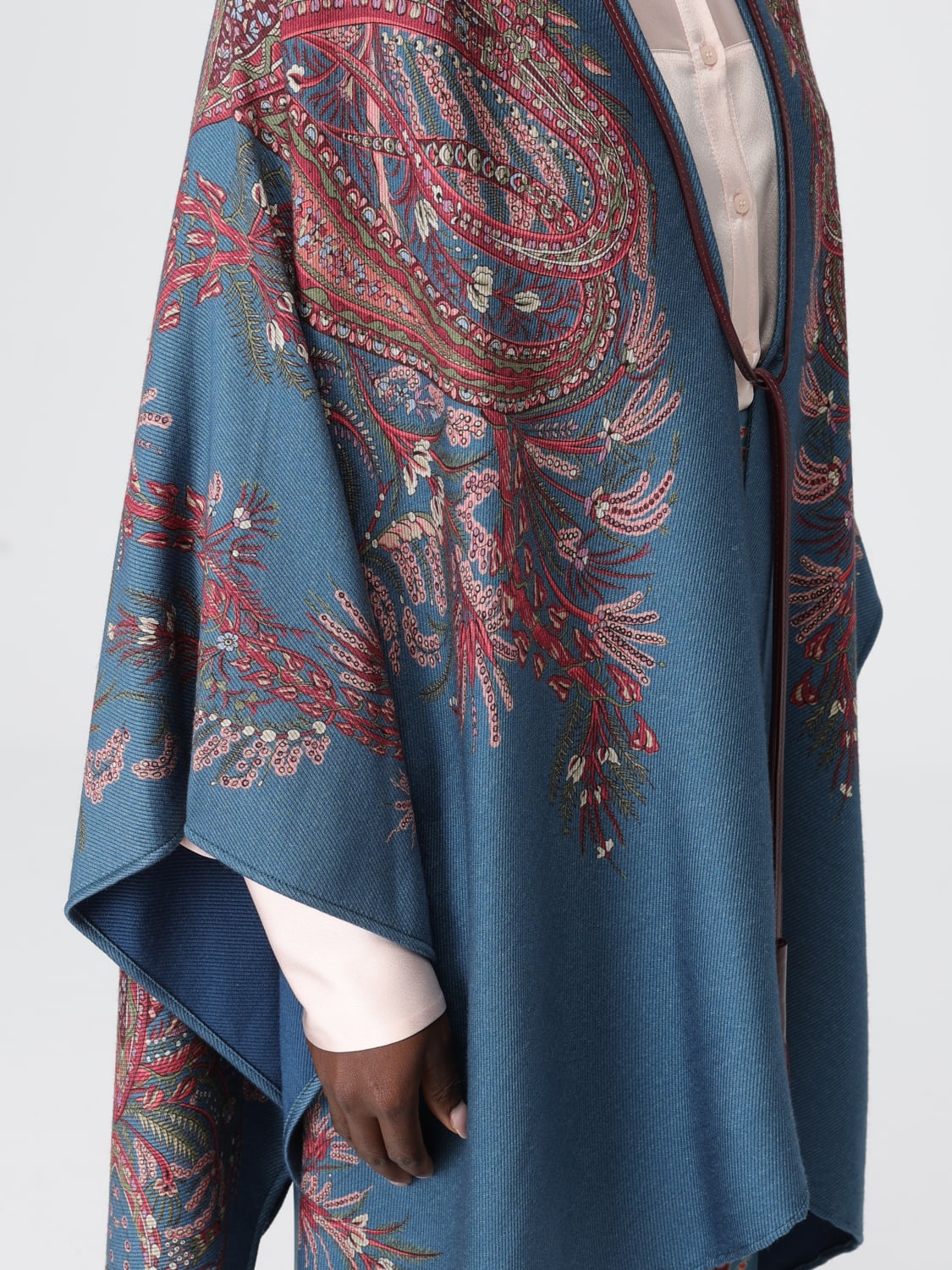 ETRO COAT: Cape woman Etro, Gnawed Blue - Img 5