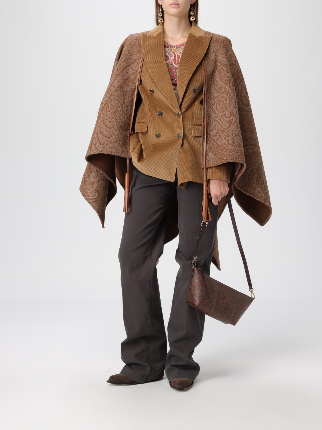 ETRO ABRIGO: Capa mujer Etro, Marrón - Img 2