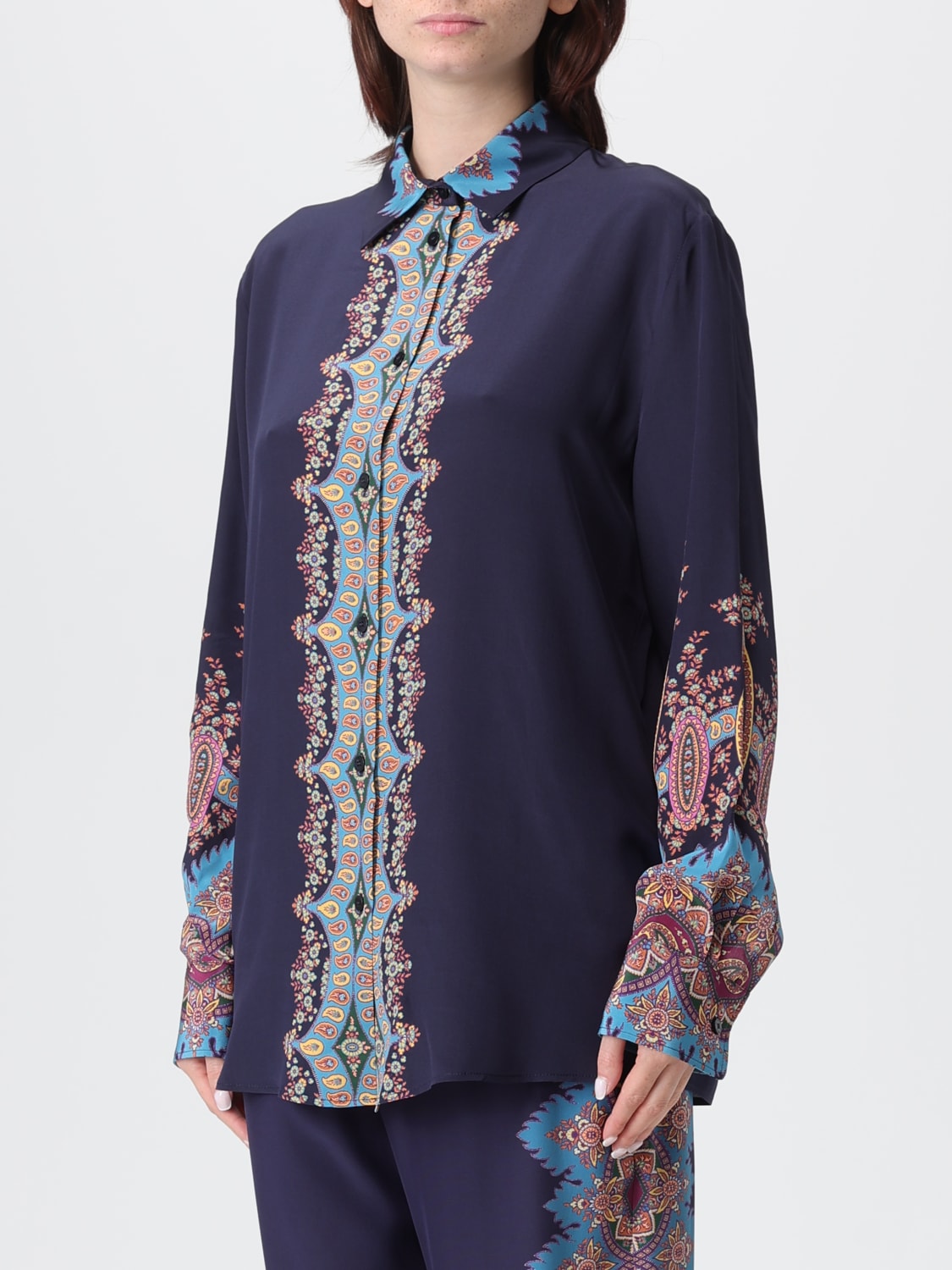 ETRO HEMDBLUSE: Hemdbluse damen Etro, Blau - Img 4