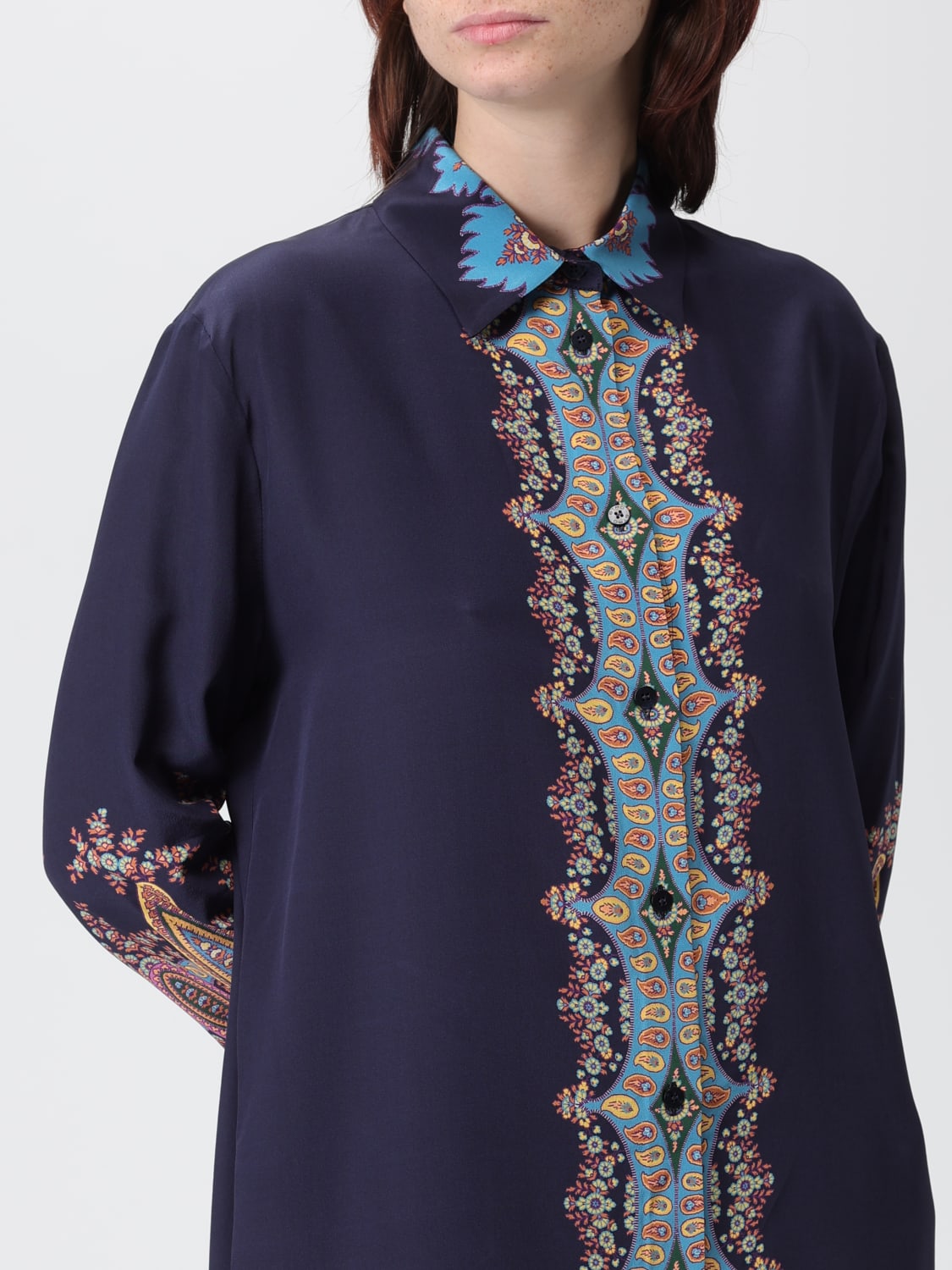 ETRO HEMDBLUSE: Hemdbluse damen Etro, Blau - Img 5