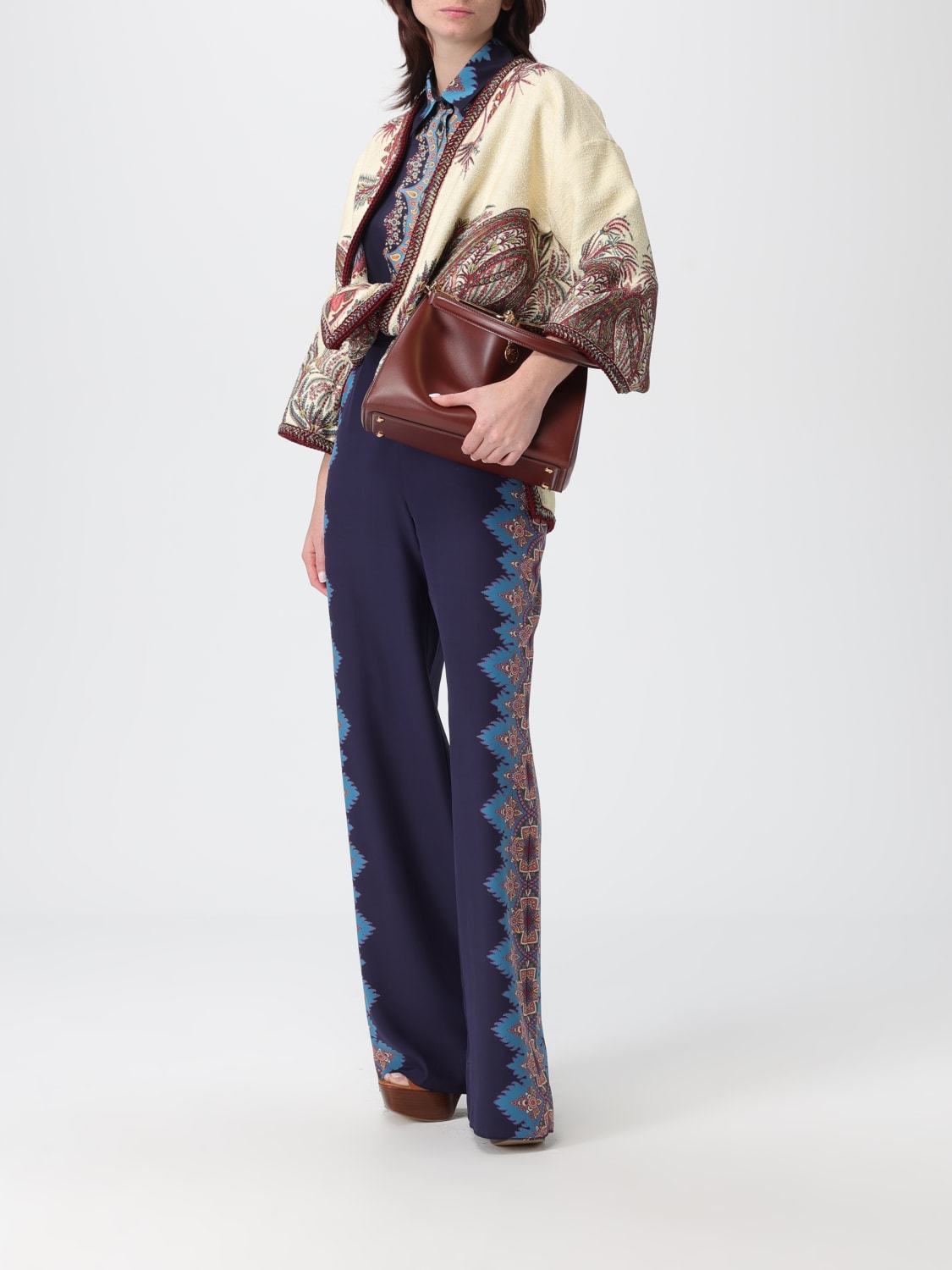 ETRO PANTS: Pants woman Etro, Blue - Img 2