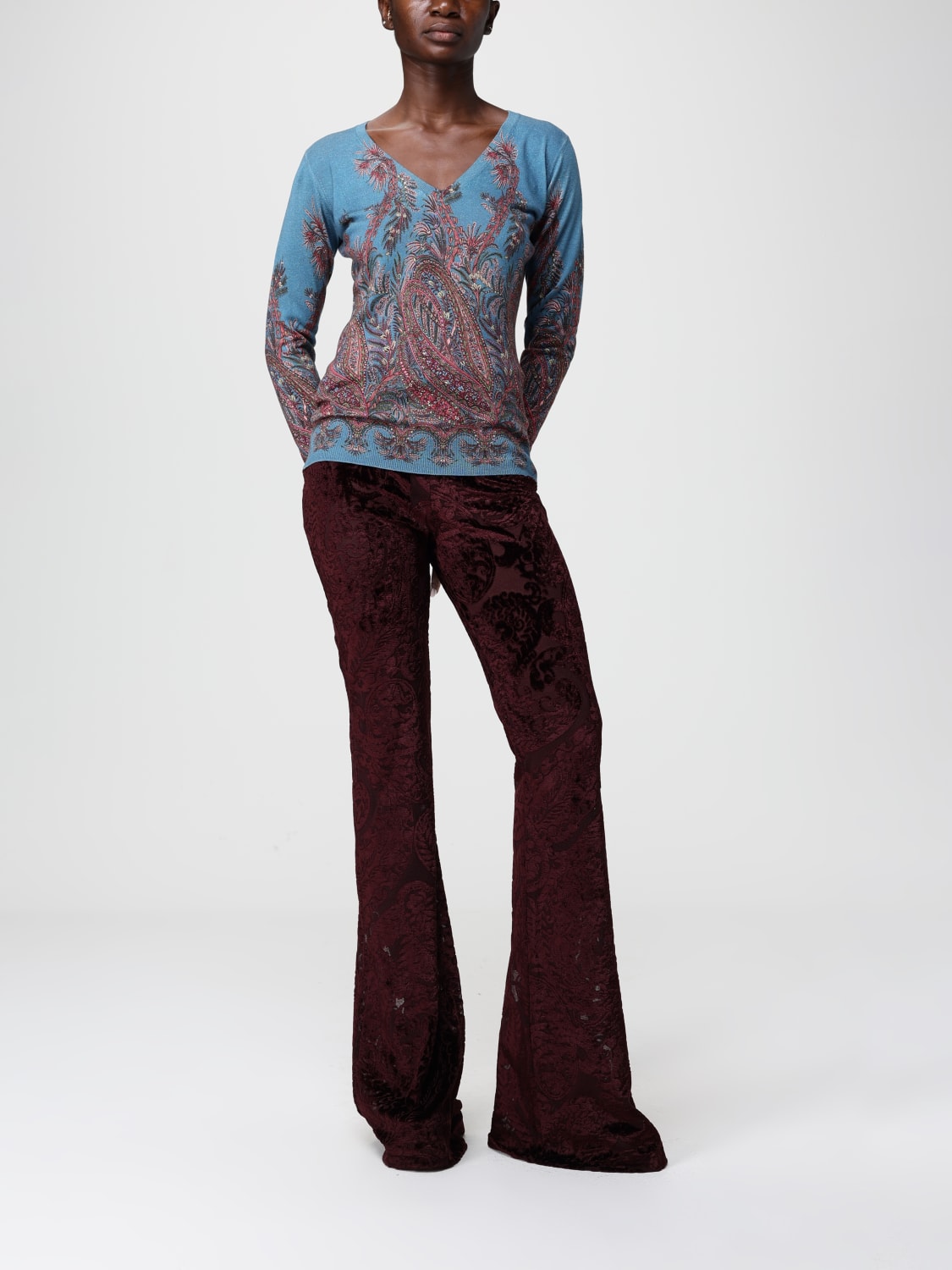 ETRO SWEATER: Sweater woman Etro, Blue - Img 2