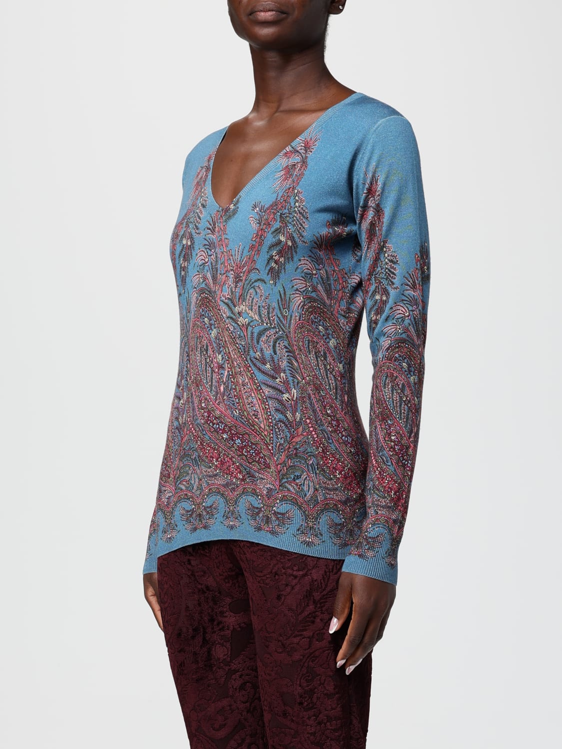 ETRO SWEATER: Sweater woman Etro, Blue - Img 4