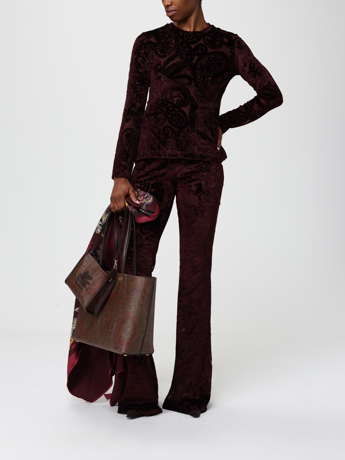 ETRO MINI BAG: Shoulder bag woman Etro, Brown - Img 2