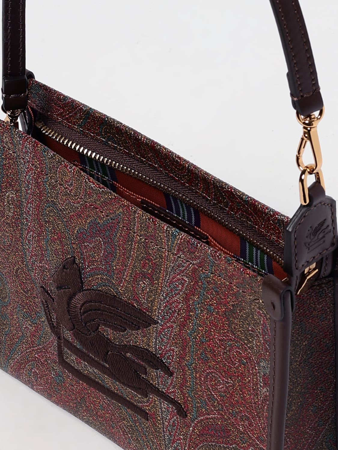 ETRO MINI BAG: Shoulder bag woman Etro, Brown - Img 5