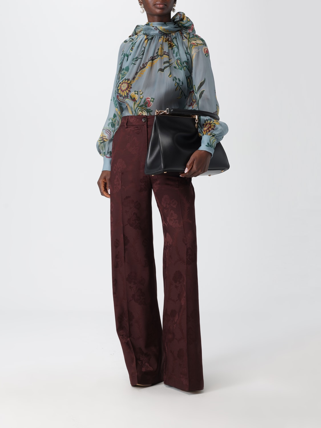 ETRO BORSA A SPALLA: Borsa Vela Large Etro in pelle , Nero - Img 2