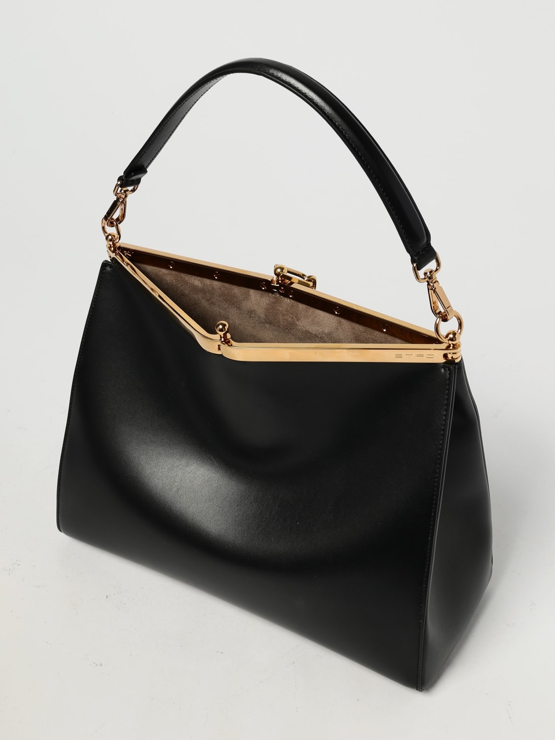 ETRO BORSA A SPALLA: Borsa Vela Large Etro in pelle , Nero - Img 5