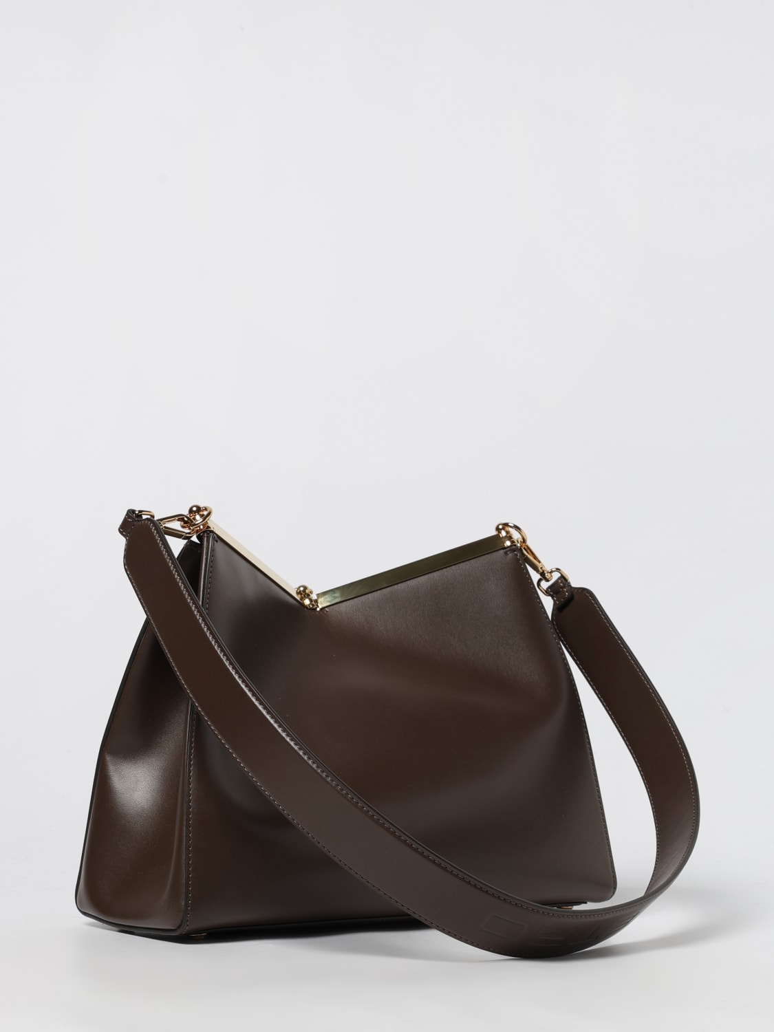 ETRO BORSA A SPALLA: Borsa Vela Large Etro in pelle , Marrone - Img 3