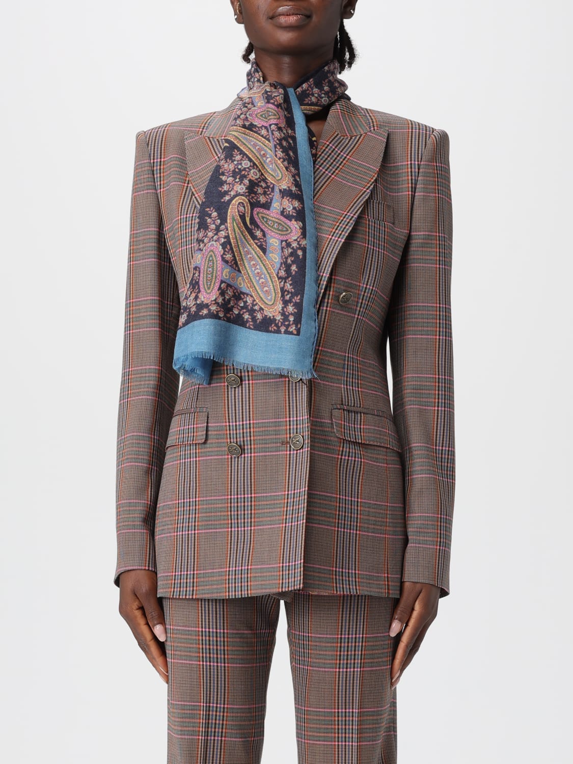 ETRO SCARF: Scarf woman Etro, Gnawed Blue - Img 2