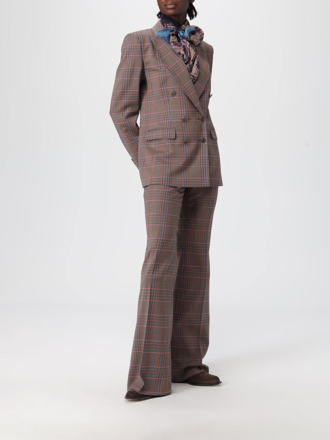 ETRO SCARF: Scarf woman Etro, Gnawed Blue - Img 4