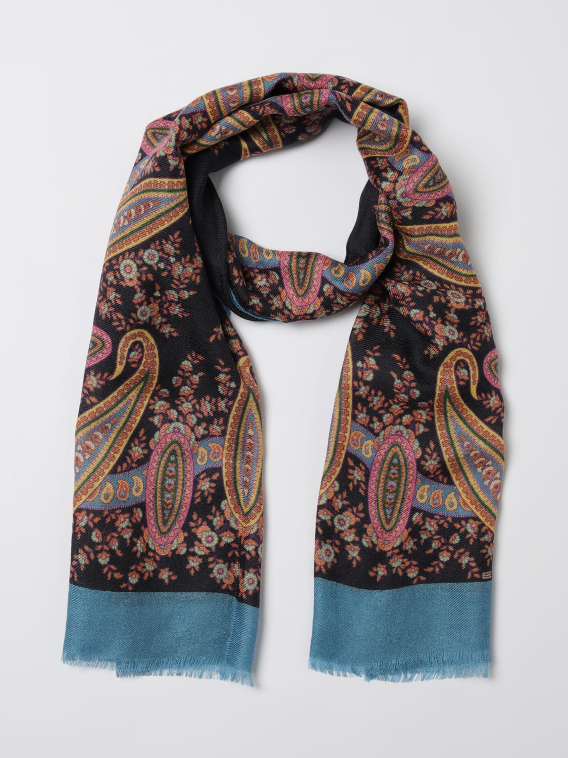 ETRO SCARF: Scarf woman Etro, Blue - Img 3