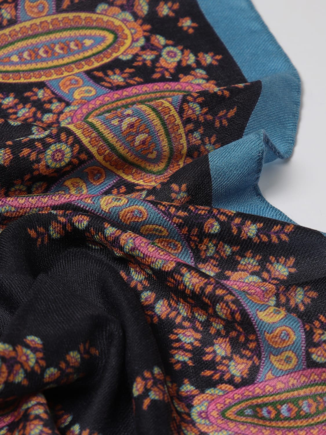 ETRO SCARF: Scarf woman Etro, Blue - Img 4