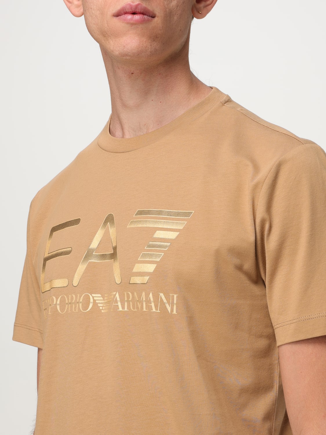 EA7 CAMISETA: Camiseta hombre Ea7, Beige - Img 3
