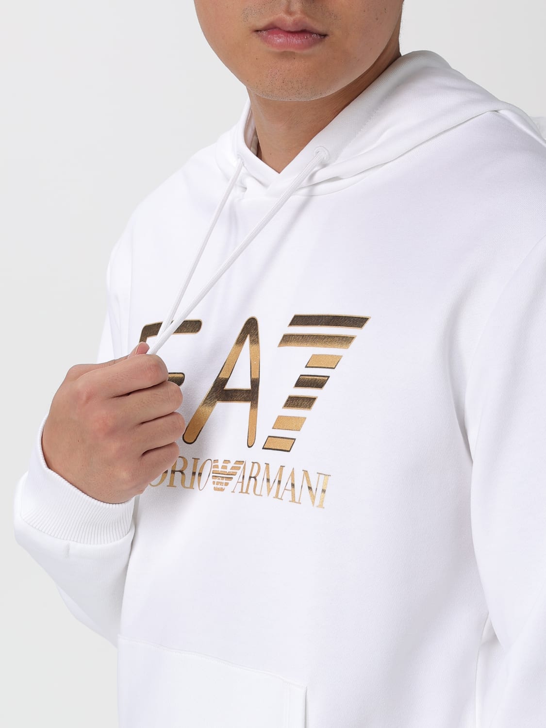 EA7 SUDADERA: Sudadera hombre Ea7, Blanco - Img 3