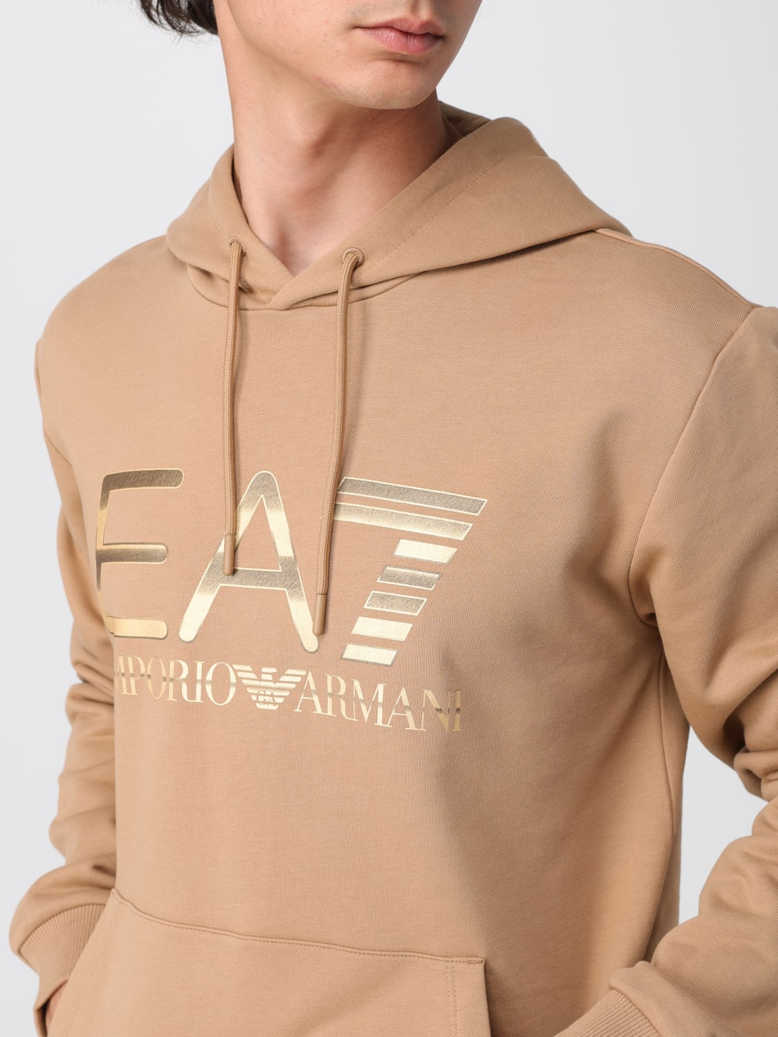 EA7 スウェットシャツ: スウェットシャツ メンズ Ea7, ベージュ - Img 3