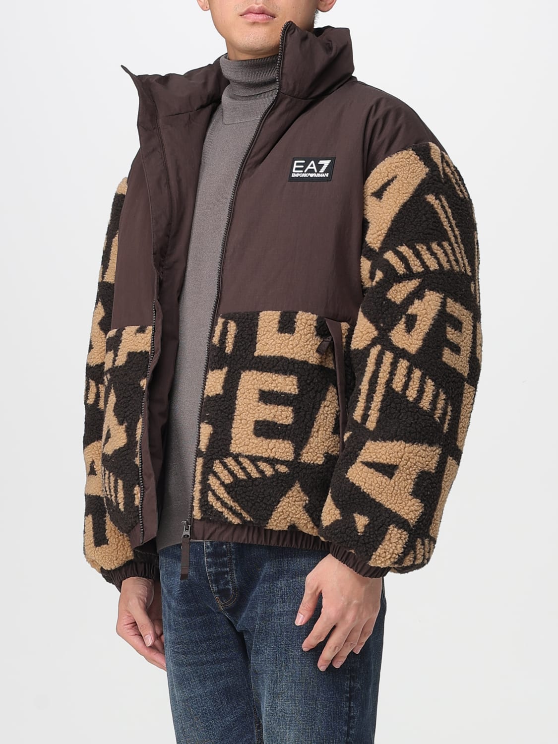 EA7 JACKET: Jacket men Ea7, Brown - Img 3