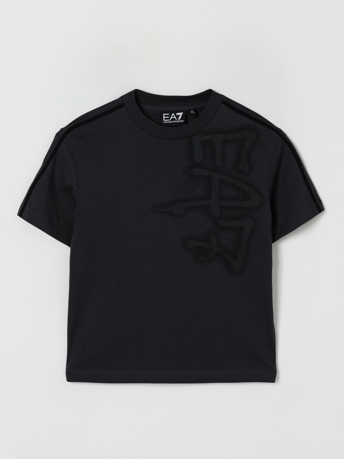 EA7 T-SHIRT: T-shirt kids Ea7, Charcoal - Img 1
