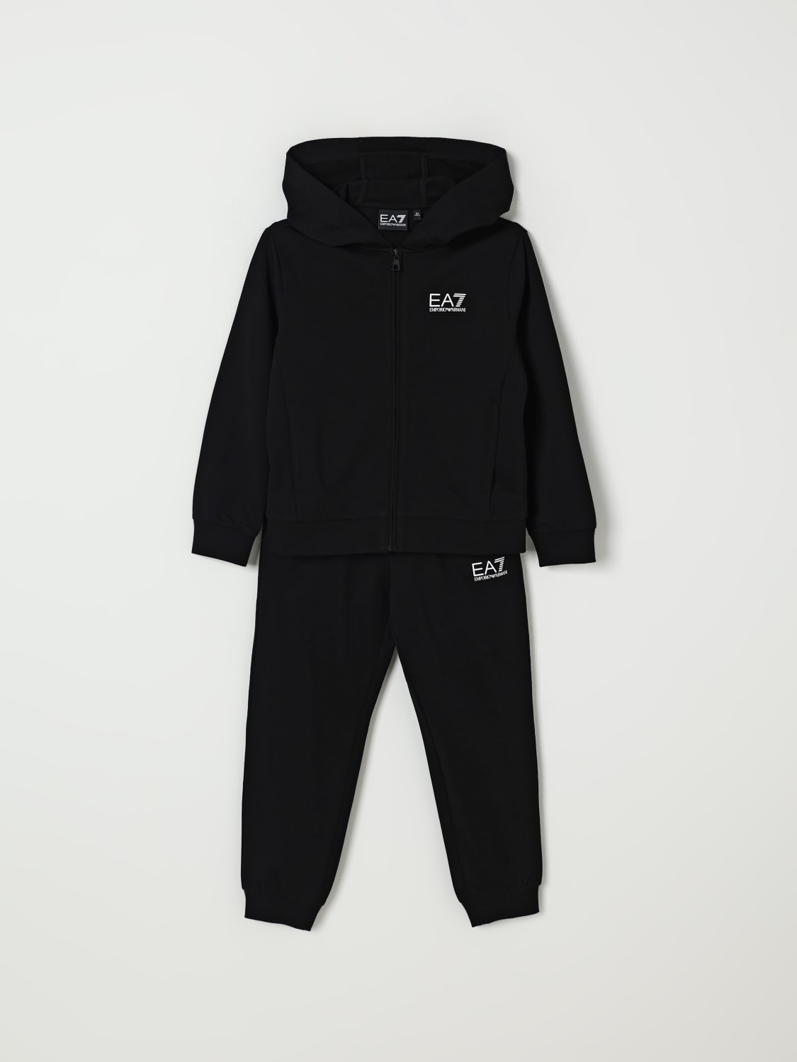 EA7 KLEIDUNGSSET: Anzug kinder Ea7, Schwarz - Img 1