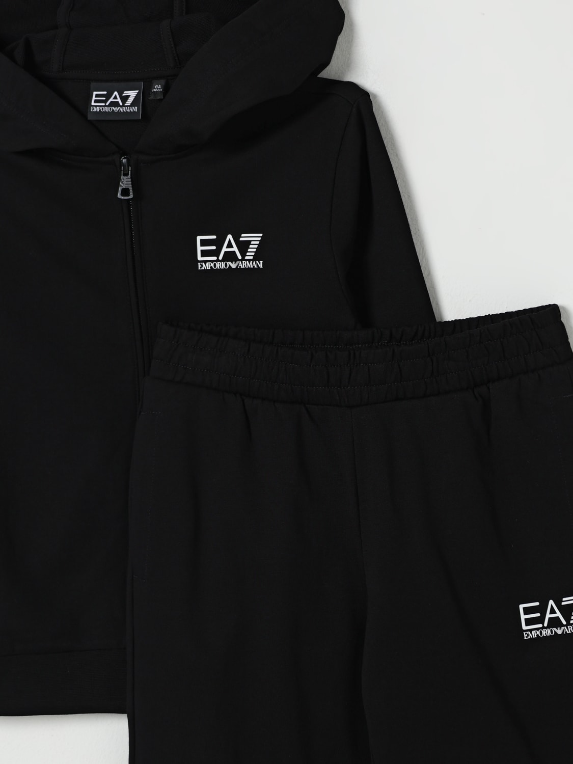 EA7 KLEIDUNGSSET: Anzug kinder Ea7, Schwarz - Img 3