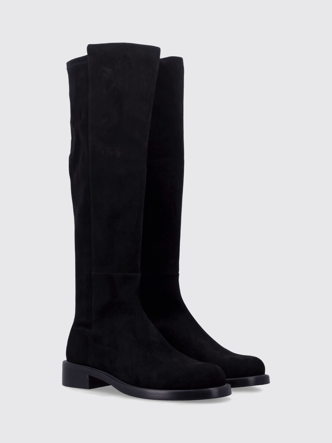 STUART WEITZMAN STIVALI: Stivale 5050 Gisele Stuart Weitzman in camoscio , Nero - Img 2