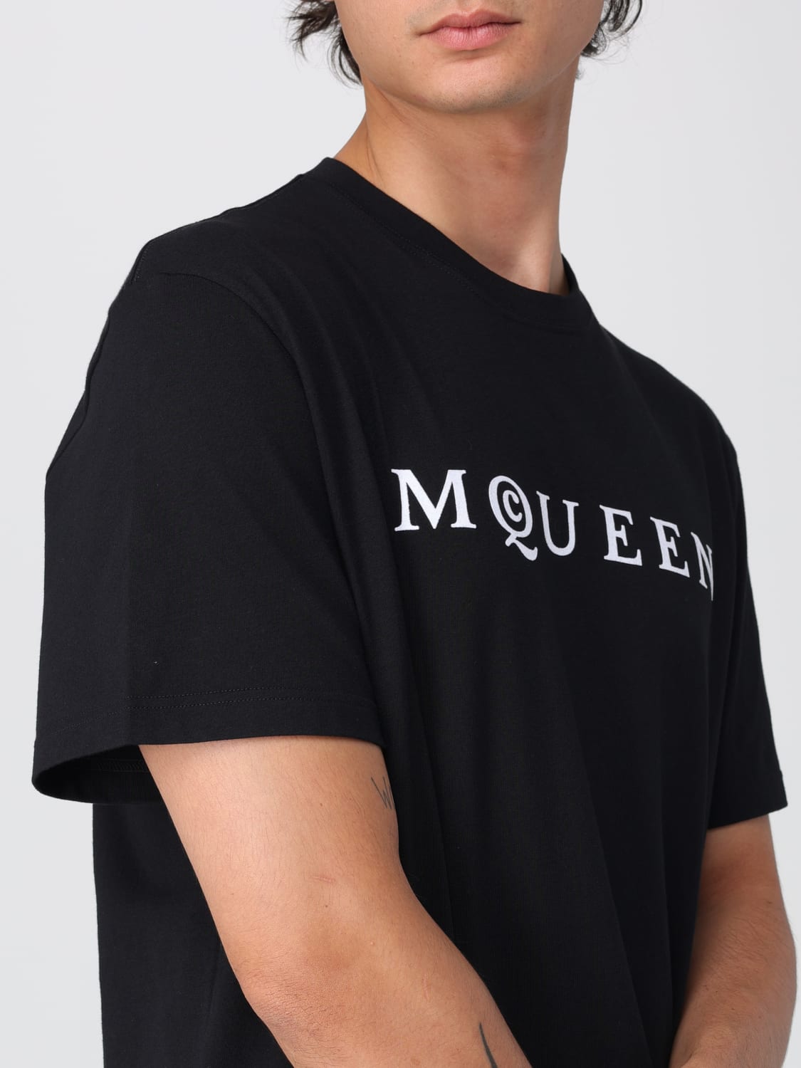 MCQUEEN T-SHIRT: T-shirt men McQueen, Black - Img 5