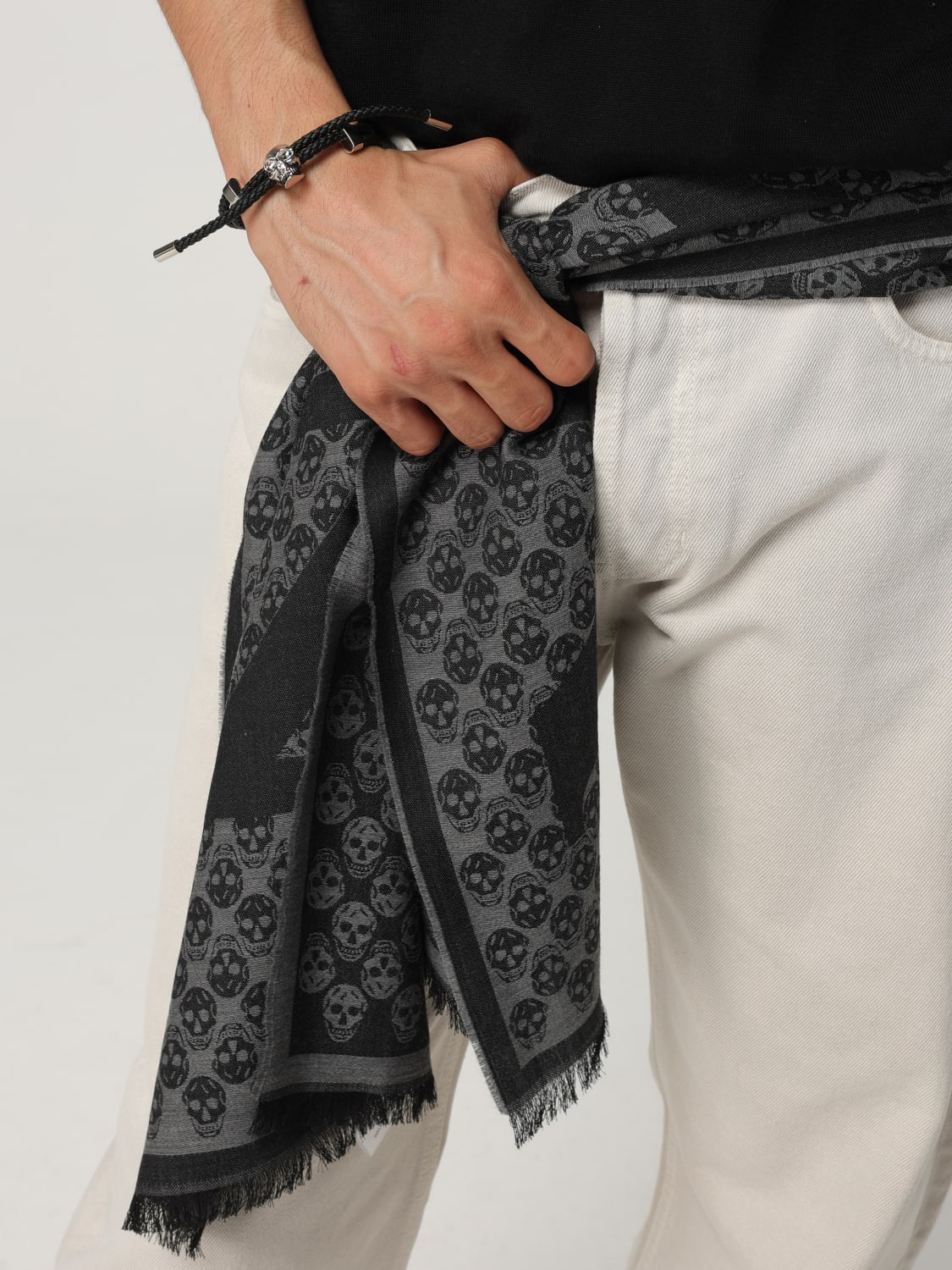 MCQUEEN BIJOU: Bijoux homme McQueen, Noir - Img 2