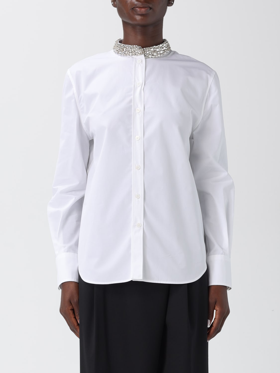 MCQUEEN HEMDBLUSE: Hemdbluse damen McQueen, Weiß - Img 1