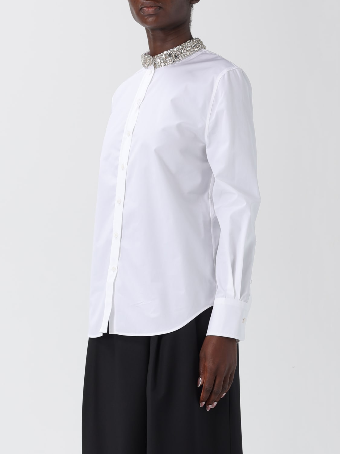 MCQUEEN HEMDBLUSE: Hemdbluse damen McQueen, Weiß - Img 3
