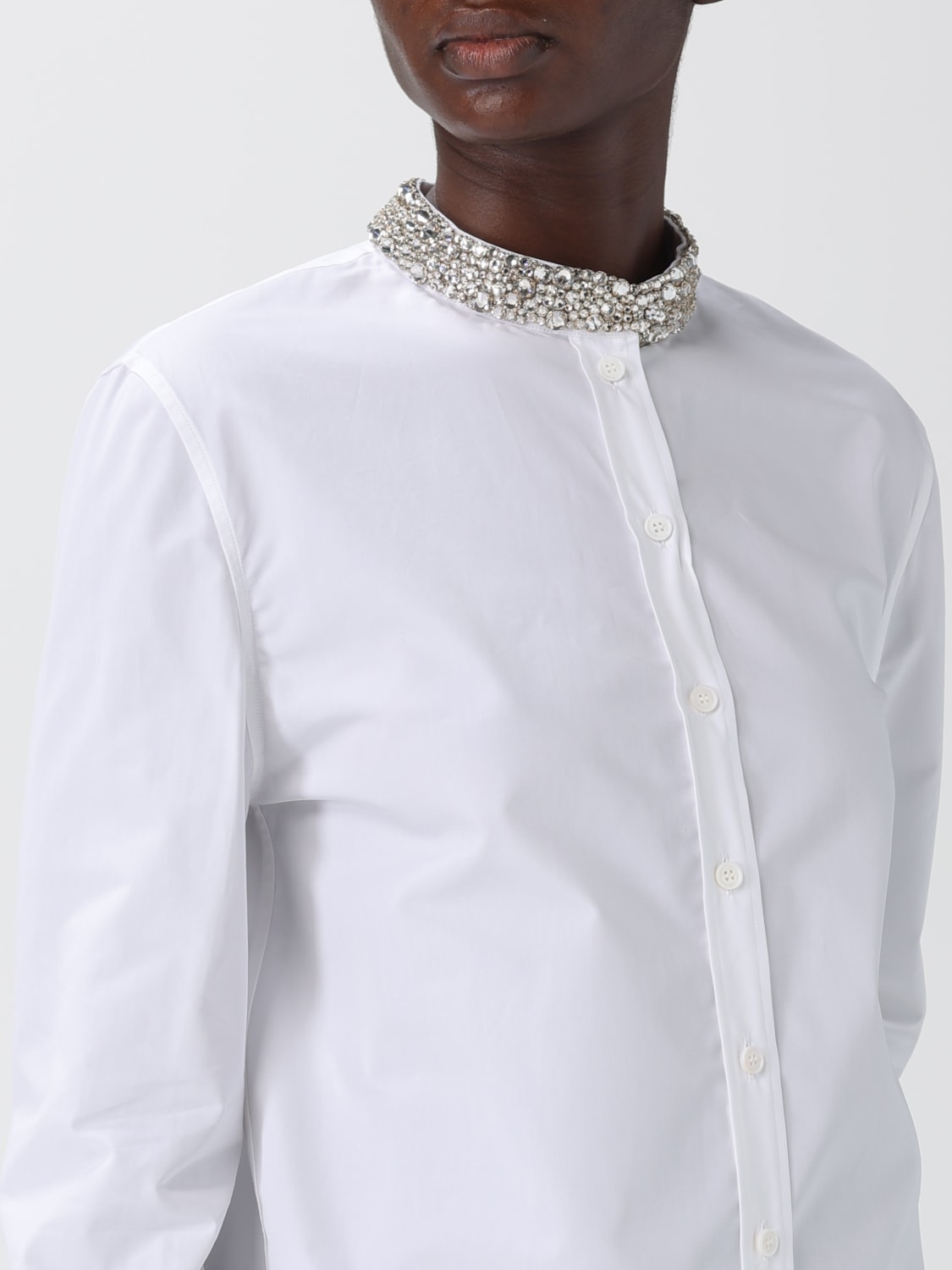 MCQUEEN HEMDBLUSE: Hemdbluse damen McQueen, Weiß - Img 4