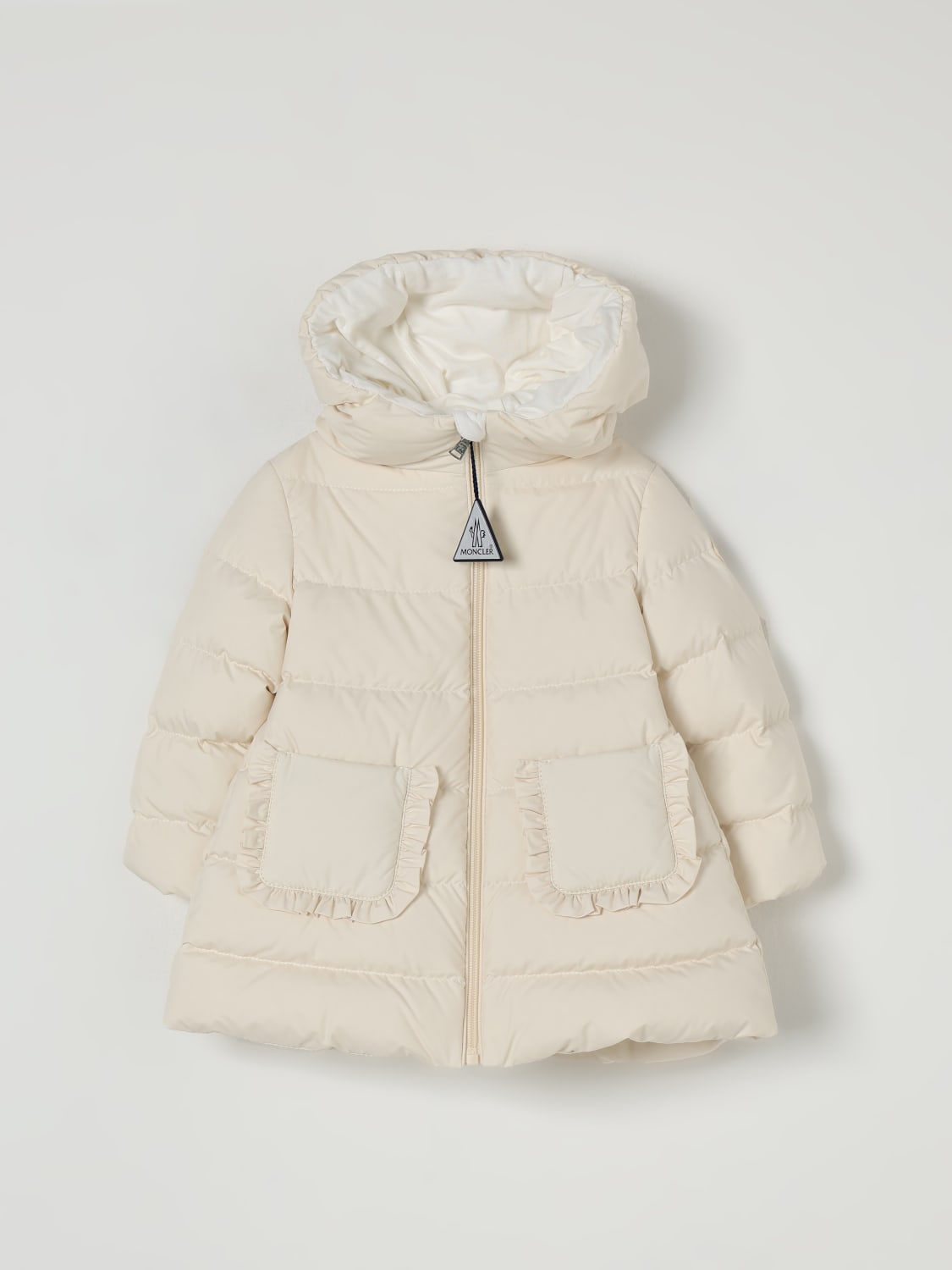 MONCLER JACKET: Jacket kids Moncler, Ivory - Img 1