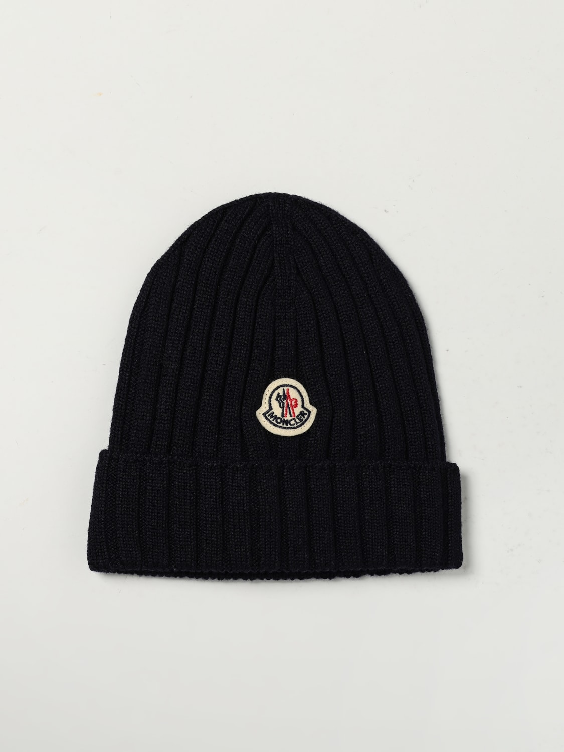 MONCLER HAT: Hat kids Moncler, Navy - Img 1