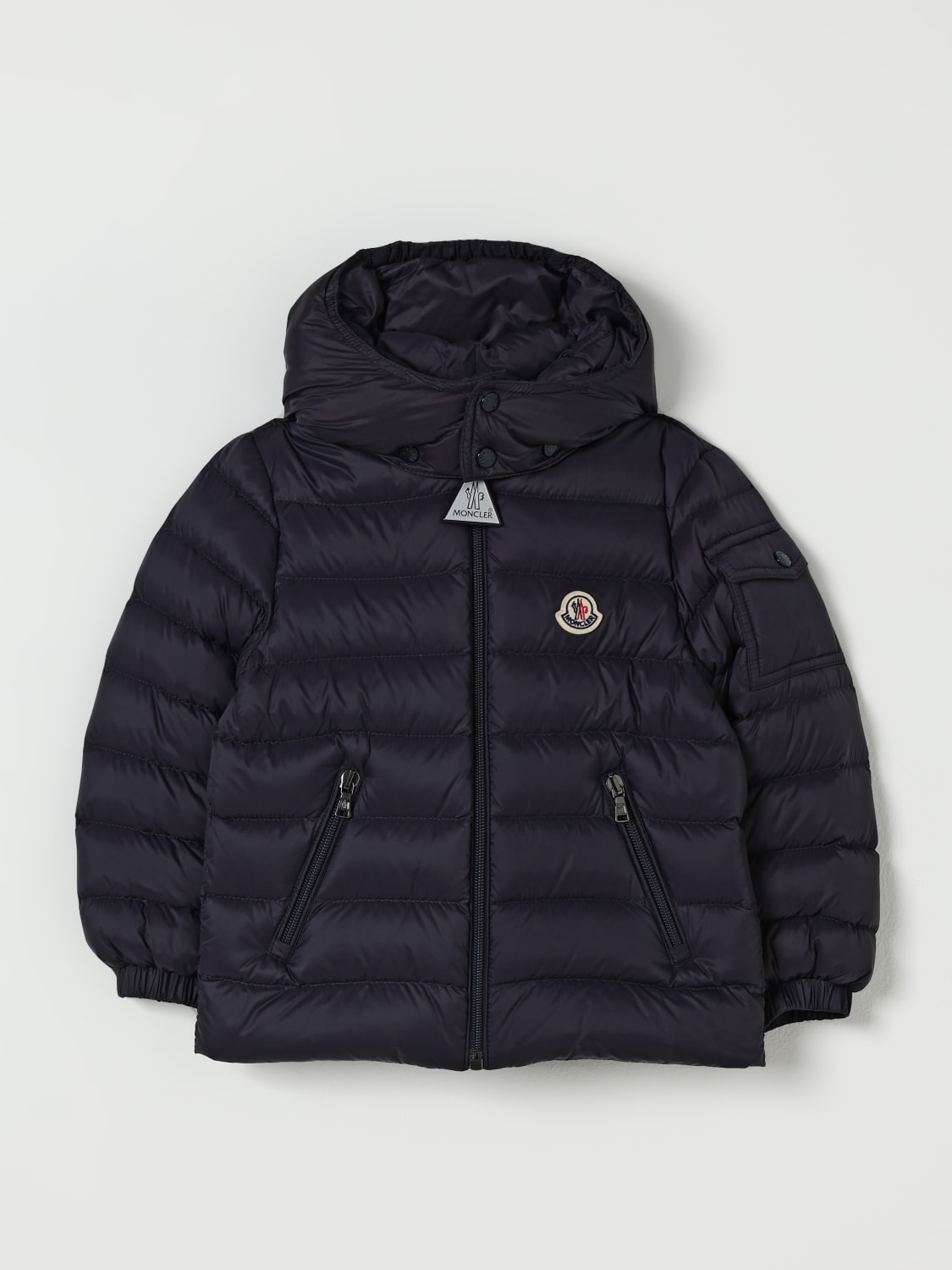 MONCLER JACKET: Jacket kids Moncler, Navy - Img 1