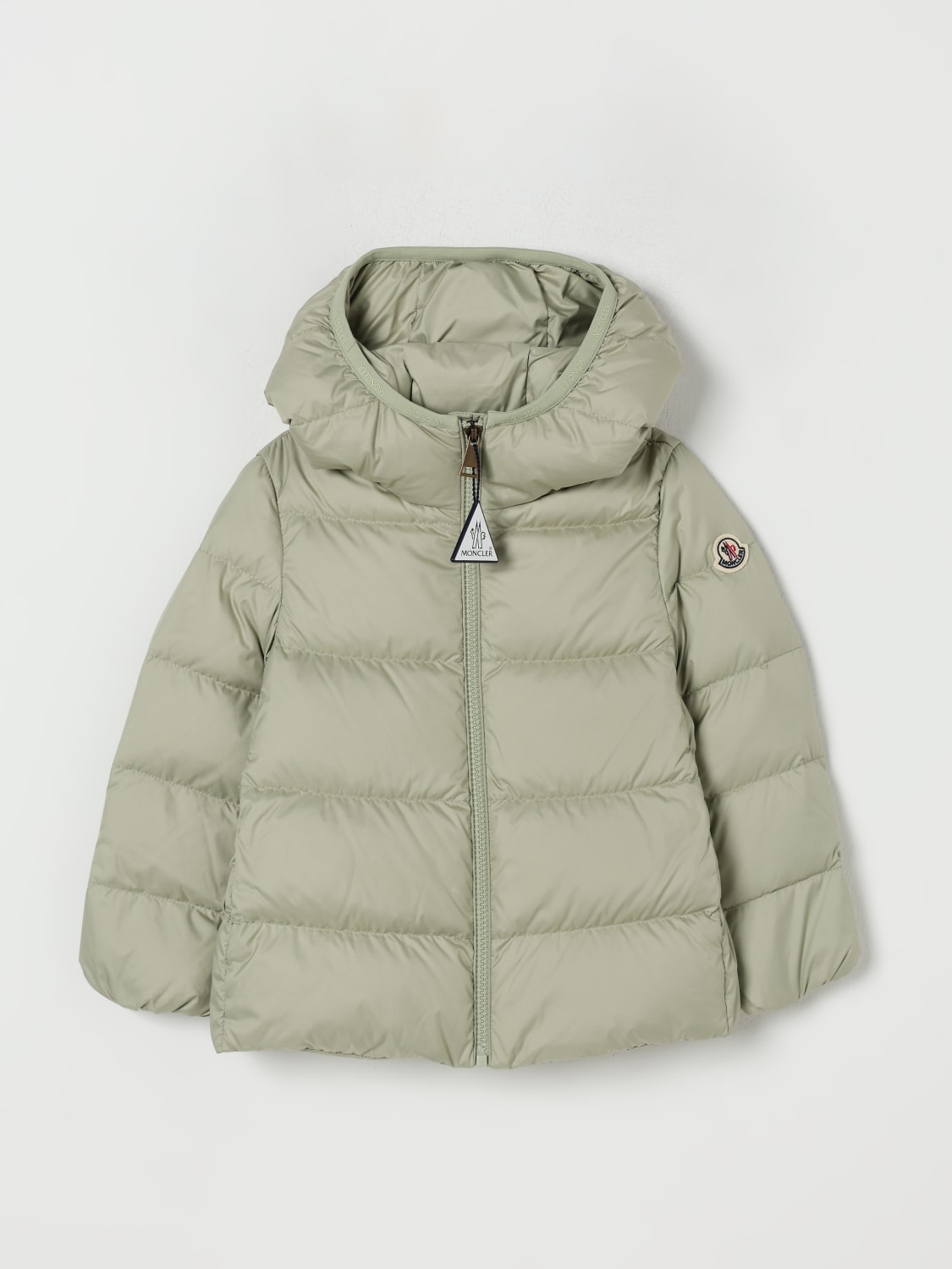 MONCLER GIACCA: Piumino Buelah con cappuccio Moncler, Verde - Img 1