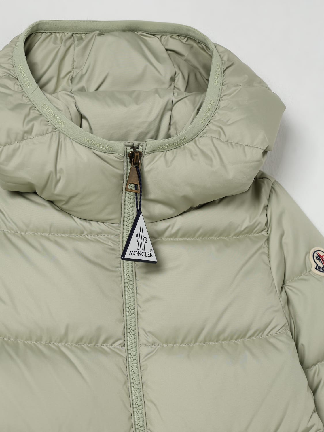 MONCLER GIACCA: Piumino Buelah con cappuccio Moncler, Verde - Img 3