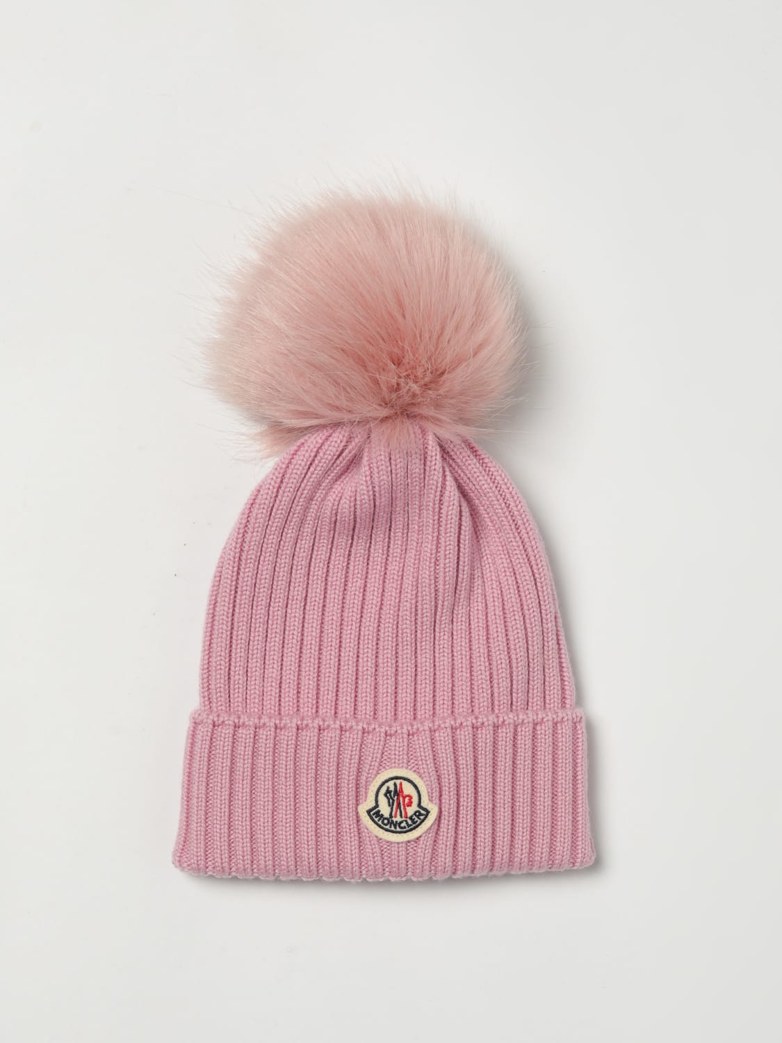 MONCLER HAT: Girls' hats kids Moncler, Pink - Img 1