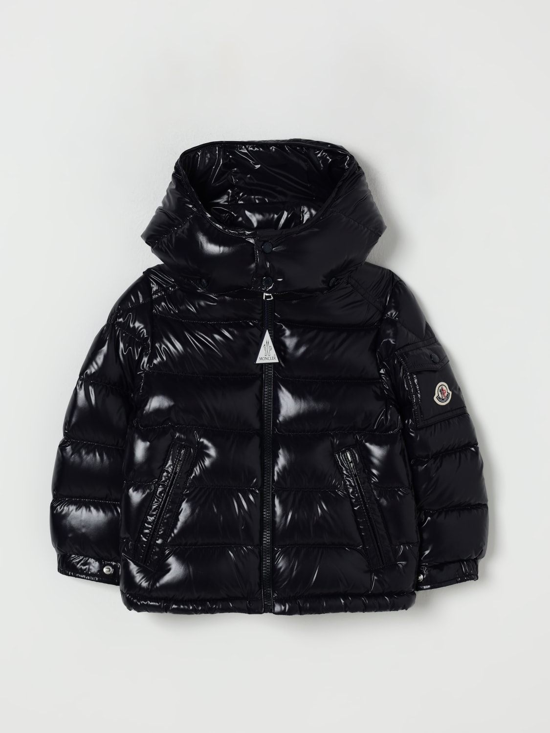 MONCLER JACKET: Jacket kids Moncler, Blue - Img 1