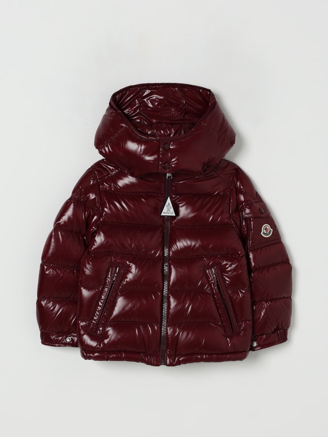 MONCLER JACKE: Jacke kinder Moncler, Burgunderrot - Img 1