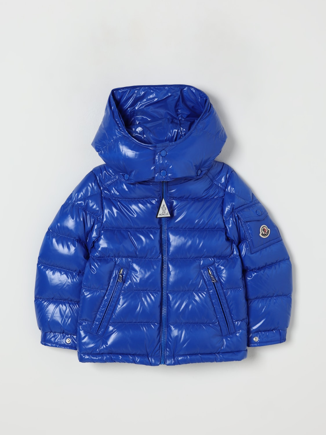 MONCLER JACKET: Jacket kids Moncler, Royal Blue - Img 1