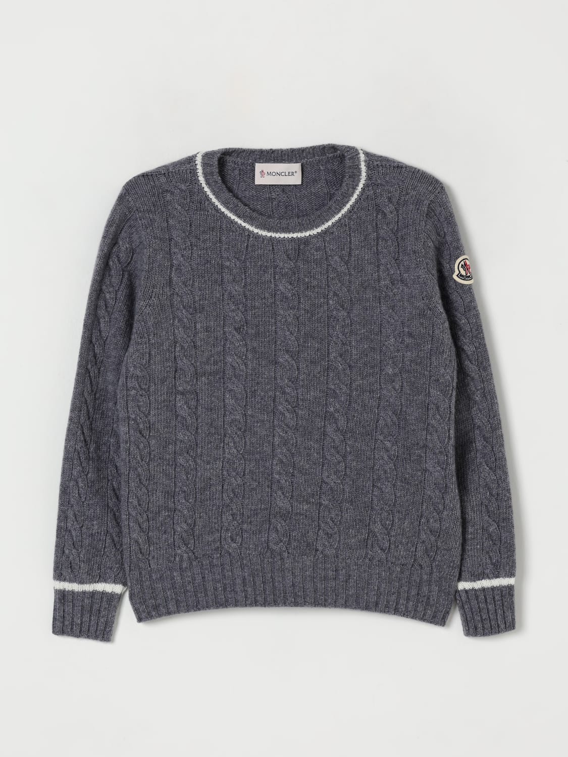 MONCLER SWEATER: Sweater kids Moncler, Grey - Img 1