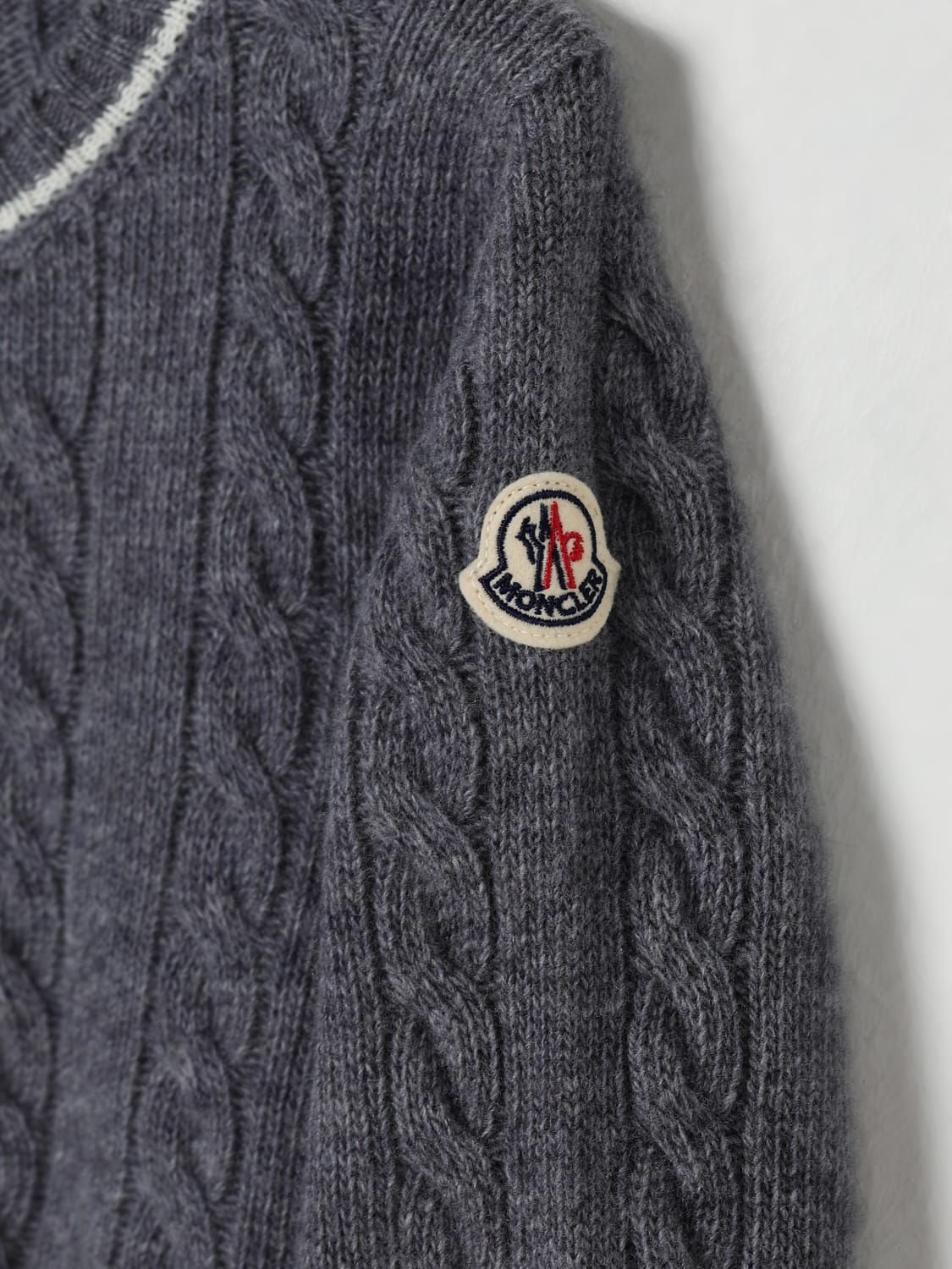 MONCLER SWEATER: Sweater kids Moncler, Grey - Img 3